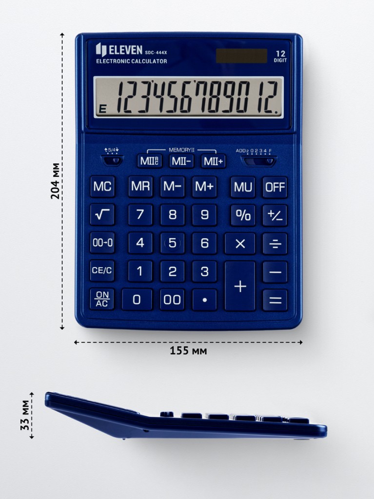 Calculator de birou 12 digiți, 204 x 155 x 33 mm, Eleven SDC-444XR - imagine 2