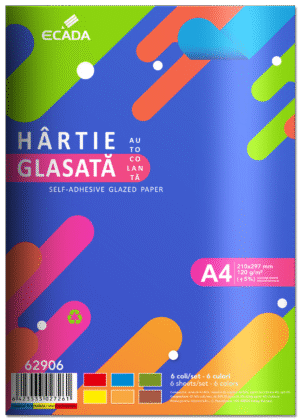 HARTIE GLASATA AUTOCOLANTA 6 FILE/SET ECADA